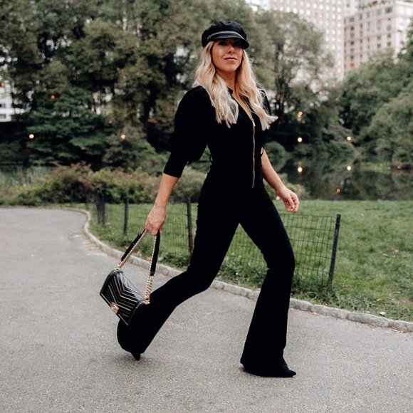 We Wore What 70’s Corduroy Retro Flare Jumpsuit - Picture 4 of 6